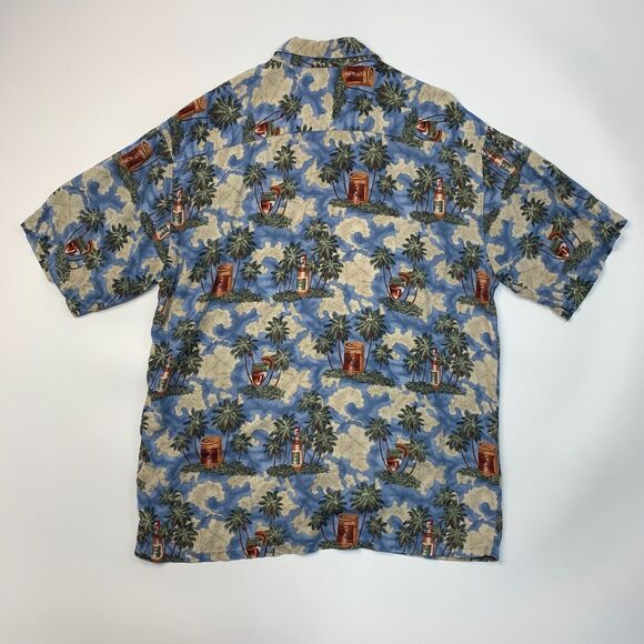 Vintage Pierre Cardin Shirt Mens L Large Rayon Island Cocktail Hawaiian Floral - Picture 6 of 11